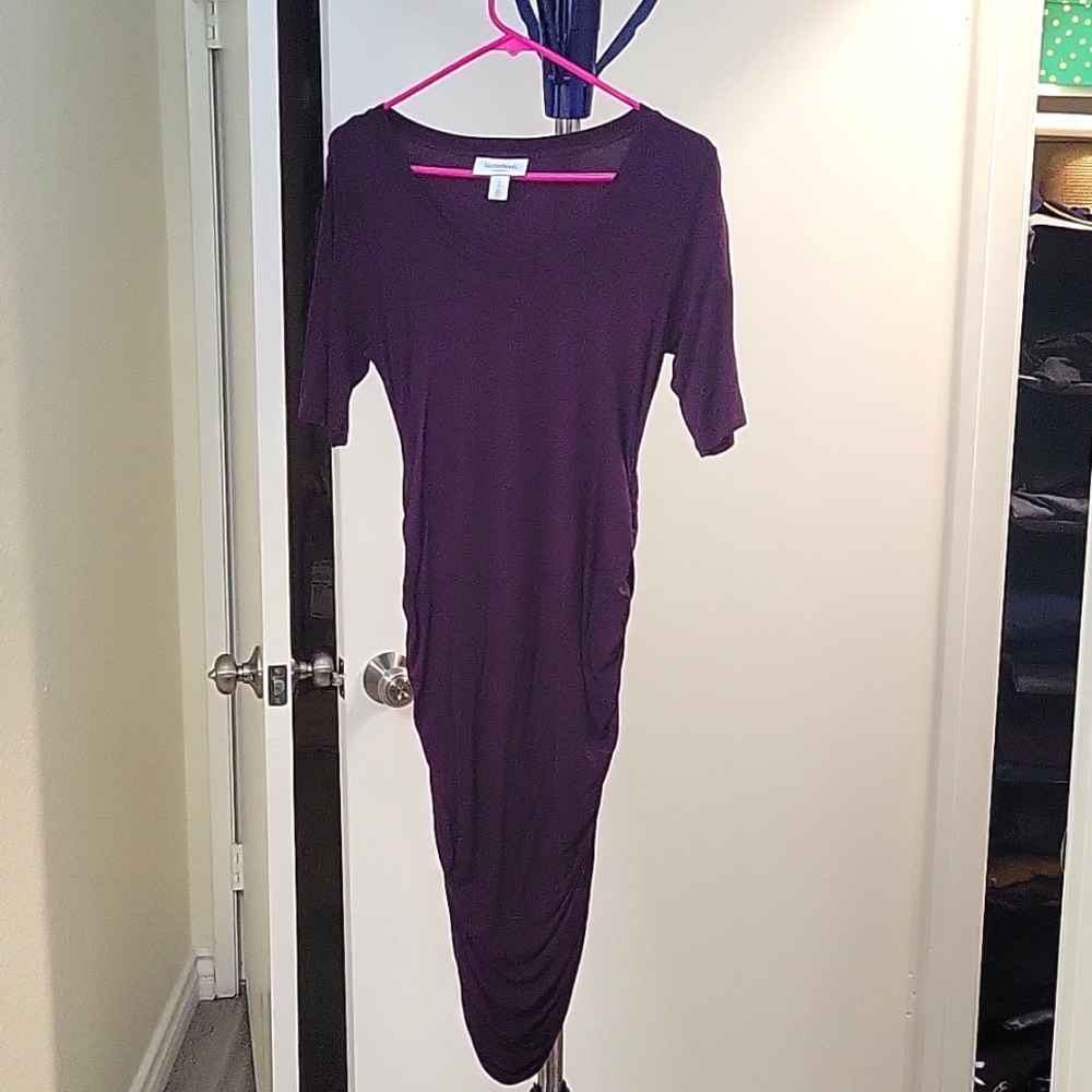 Plum colored motherhood maternity dress